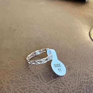 Elegant Silver Braided Ring